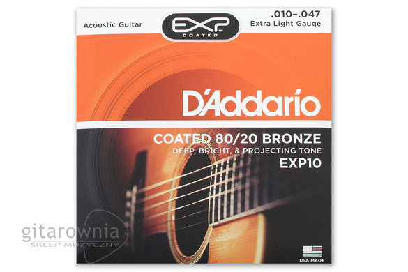DADDARIO D'ADDARIO EXP10 EXP 10 struny do gitary akustycznej 10-47