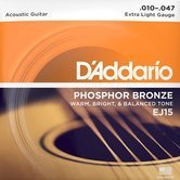 D'Addario EJ15 10-47 struny do gitary akustycznej