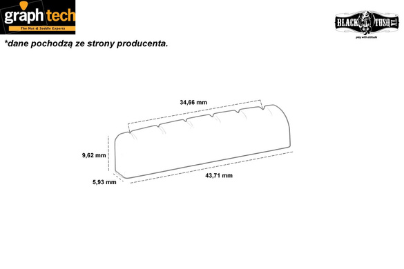GRAPHTECH PT-6061-00 siodełko Nut Epiphone style