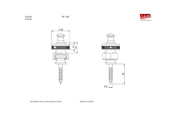 SCHALLER SC570250 straplocks blokada pasa Nickel