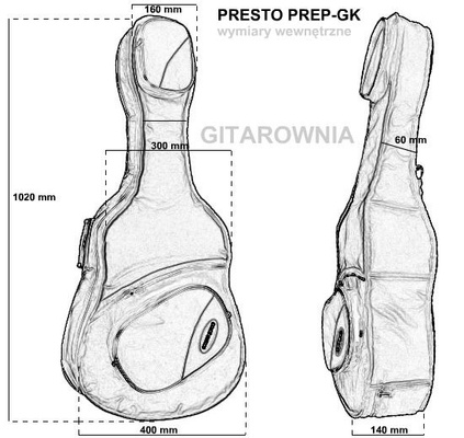 PRESTO PREPGK pokrowiec na gitarę klasyczną 4/4
