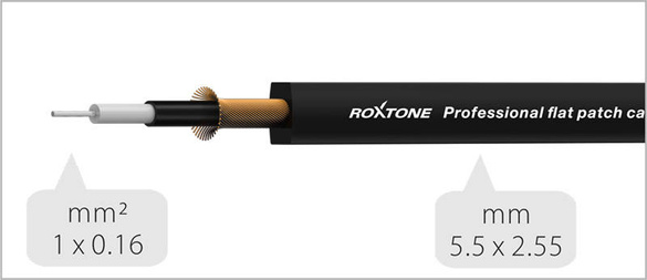 Roxtone Flat Patch Cable Złączka 15 cm
