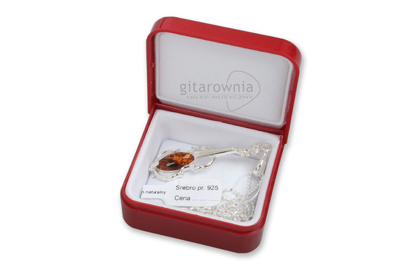 SIL0007 wisiorek altówka srebrna z łańcuszkiem