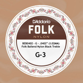 D'Addario BEB040 black nylon struna do gitary klasycznej G-3