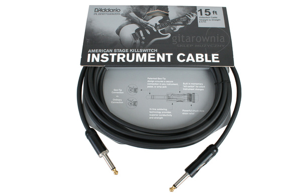 D'ADDARIO PW-AMSK-15 killswitch kabel instrumentalny 4.5 