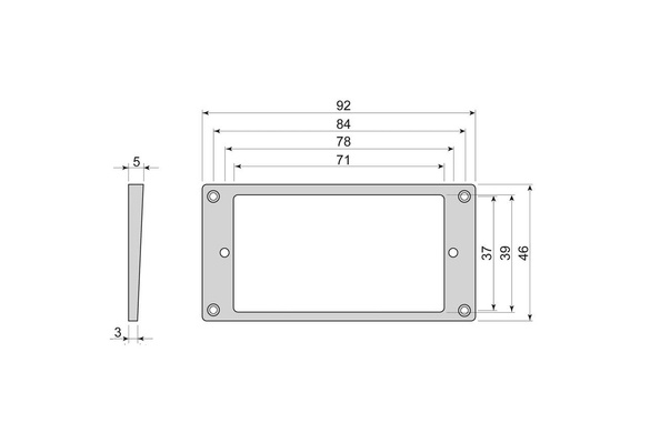 Boston HCS3050IV ramka do humbucker'a skośna