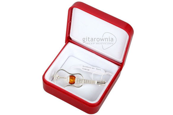 SIL0026 broszka w kształcie gitary klasycznej S