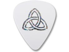 D'ANDREA kostka gitarowa Christian Symbols - triquetra (White, Medium)