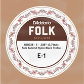 D'Addario BEB028 black nylon struna do gitary klasycznej E-1