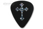 D'ANDREA kostka gitarowa Christian Symbols - krzyż (Black, Heavy)