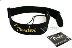 FENDER pasek gitarowy Yellow Fender Logo