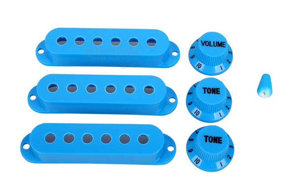 Zestaw osłon i gałek do gitary elektrycznej