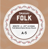 D'Addario BEB037W nylon bronze wound struna do gitary klasycznej A-5