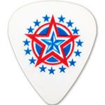 D'ANDREA USA351  Blue White Blue Red Star, kostka gitarowa medium