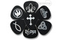 D'ANDREA kostka gitarowa Christian Symbols - krzyż (Black, Heavy)