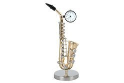 ZEBRA MUSIC ZEG031G miniatura Saksofon z zegarem