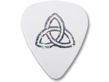 D'ANDREA kostka gitarowa Christian Symbols - triquetra (White, Medium)