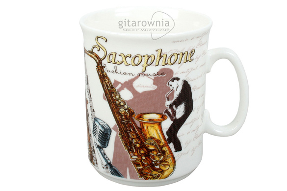 ZEBRA MUSIC kubek porcelanowy Saksofon