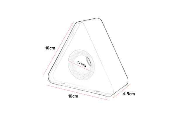 Kostka reklamowa trójkąt na mikrofon BK