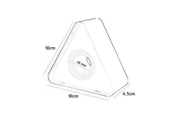 Kostka reklamowa trójkąt na mikrofon BL