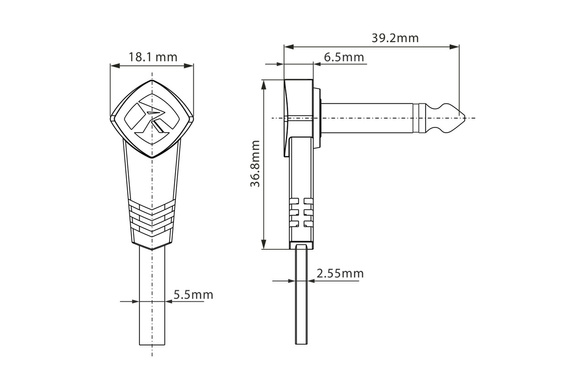 Roxtone Flat Patch Cable Złączka 20 cm