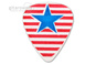 D'ANDREA USA351 Blue Star White Red Bars, kostka gitarowa medium