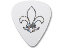 D'ANDREA kostka gitarowa Christian Symbols - lilia (White, Heavy)