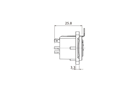 Roxtone RX3FD-NS gniazdo xlr żeńskie tablicowe