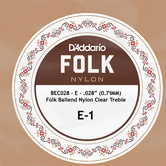 D'Addario BEC028 clear nylon struna do gitary klasycznej E-1 