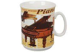 ZEBRA MUSIC kubek porcelanowy Fortepian