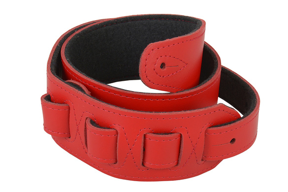 Akmuz PES300RED FILC pas gitarowy skórzany 