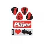 FENDER, zestaw 6 naklejek firmowych