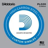 D'Addario PL020 struna pojedyncza metalowa .020