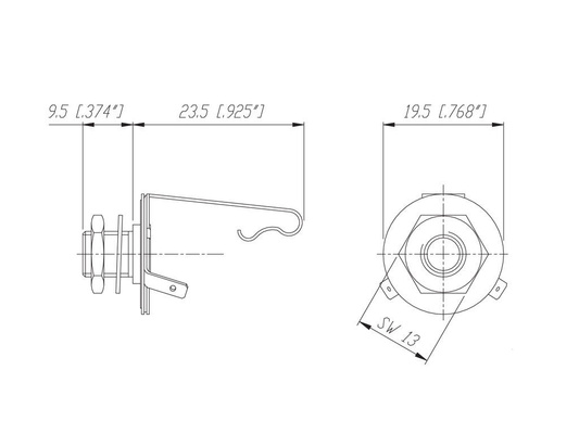 NEUTRIK Rean NYS229-L gniazdo Jack 6.3 TS