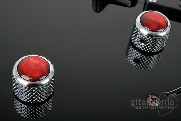 Q-PARTS Acrylic Red Pearl Chrom gałka