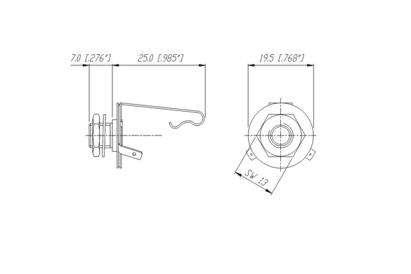NEUTRIK Rean NYS229 gniazdo Jack 6.3 TS