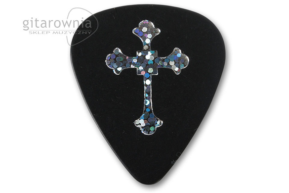 D'ANDREA kostka gitarowa Christian Symbols - krzyż (Black, Heavy)