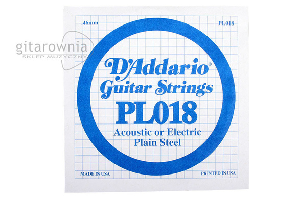 D'Addario PL018 | struna pojedyncza AK EL | .018