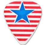 D'ANDREA USA351 Blue Star White Red Bars, kostka gitarowa medium
