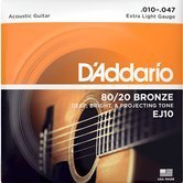 D'Addario EJ10 10-47 struny do gitary akustycznej