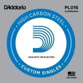 D'Addario PL016 struna pojedyncza metalowa  .016