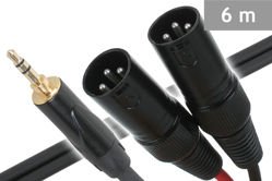 Red's Music AU3760 BX  6m kabel mały jack-2x xlr męski