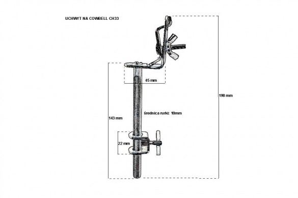 ADAM CH33 uchwyt na cowbell, cowbell holder