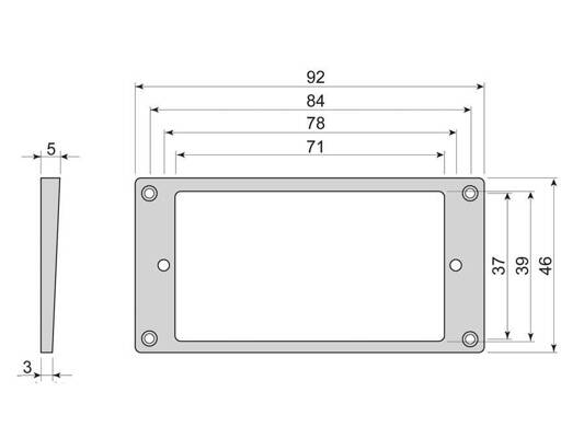 BOSTON HFS3050BK ramka do humbucker'a skośna