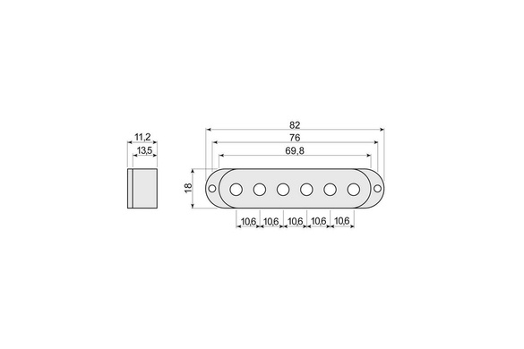 Boston SPC-62-BK osłona cover przetworników single coil  (komplet)