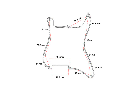 Boston ST-300-B pickguard maskownica 3-warstwowa 