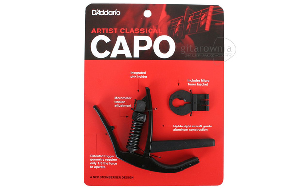 D'ADDARIO CP13 Artist Capo kapodaster do gitary KL