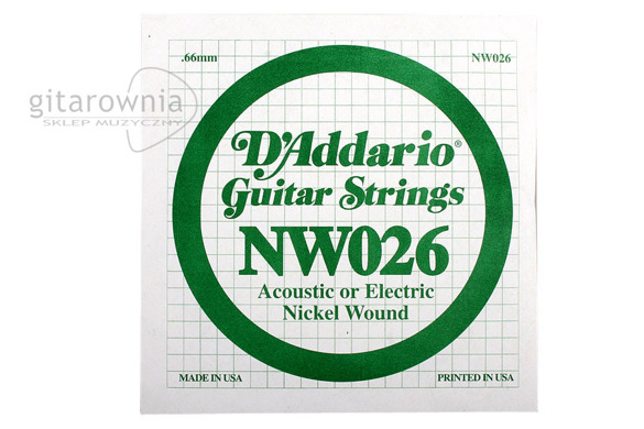 D'Addario NW026 | struna | EL | .026