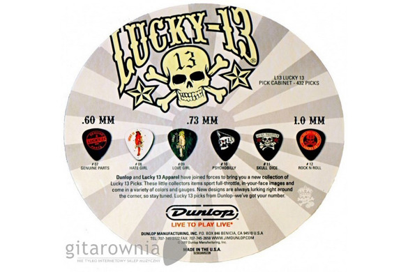 DUNLOP kostka gitarowa Lucky 13 Rock'N'Roll .73