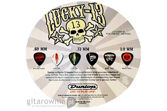 DUNLOP kostka gitarowa Lucky 13 Skull Dice 1.0